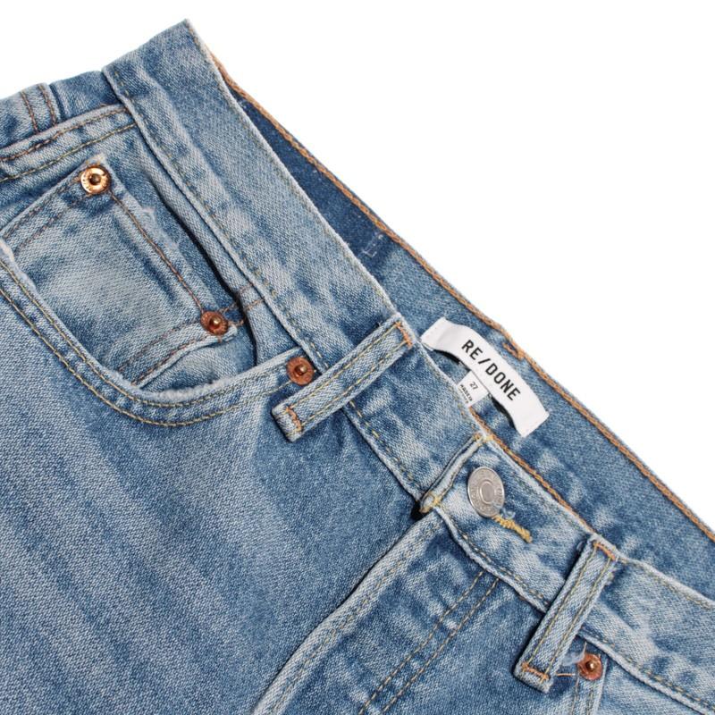 Re/Done NWT Distressed Jeans Size 27 US 90s High Rise Loose in Worn Heather Blue