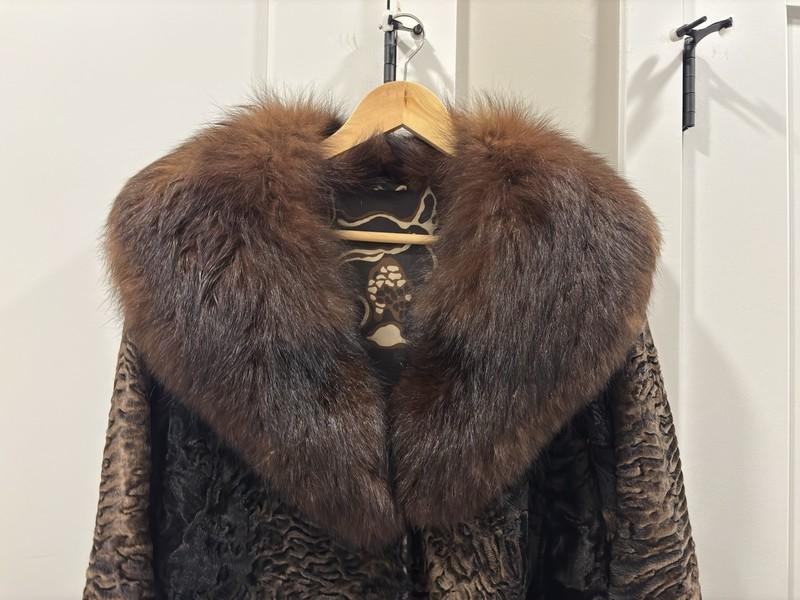 Real Marbled Karakul Coat Fur Vintage Women