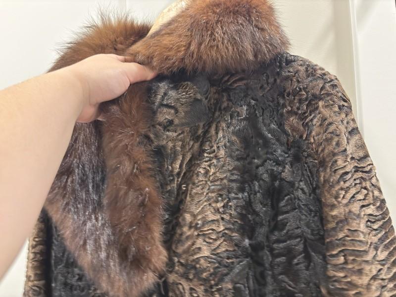 Real Marbled Karakul Coat Fur Vintage Women