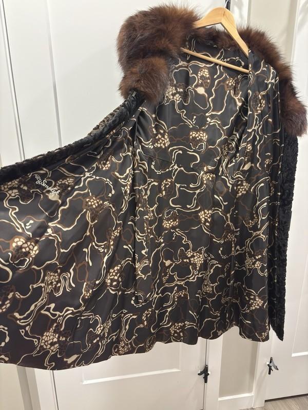 Real Marbled Karakul Coat Fur Vintage Women