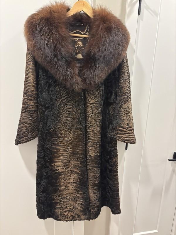 Real Marbled Karakul Coat Fur Vintage Women