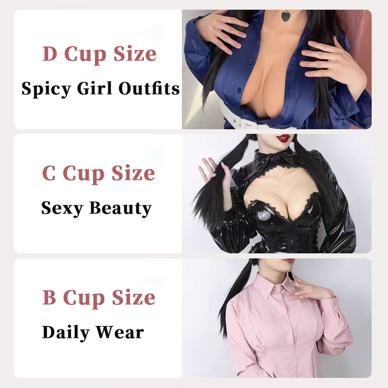 Realistic Silicone Breast Forms Fake Boobs For Crossdresser Drag Queen B-S Cup