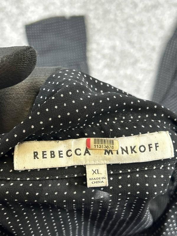 Rebecca Minkoff Shirt Dress Womens Xl Black White Midi