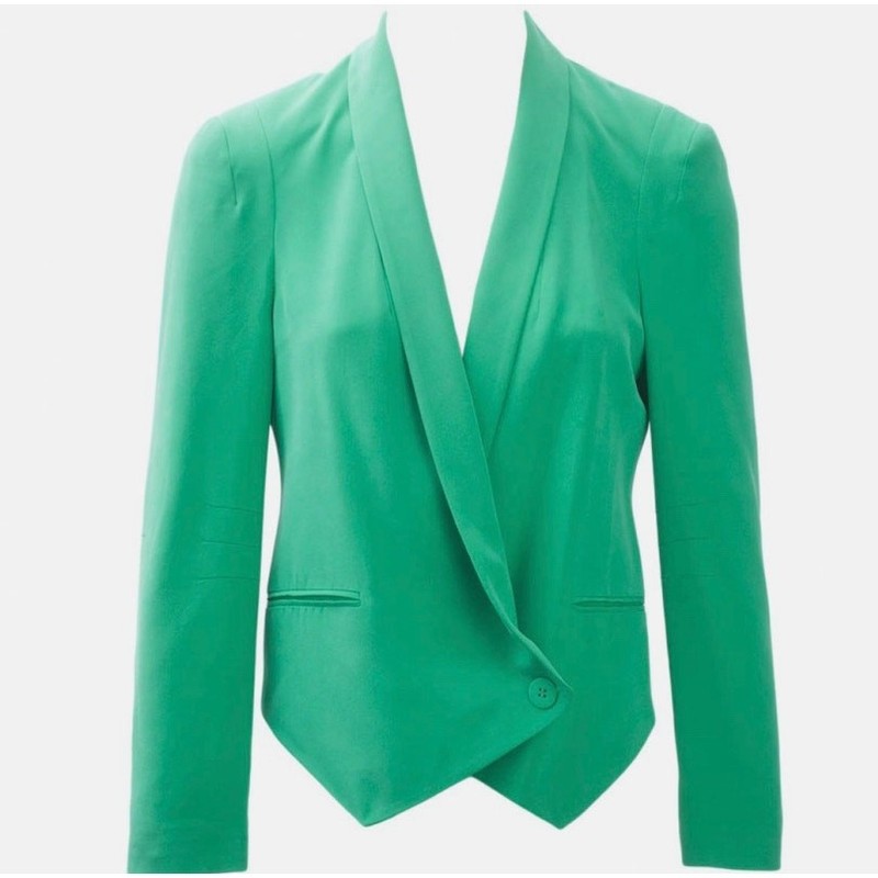 Rebecca Minkoff Women’s Lined One Button Silk Blazer Size 2