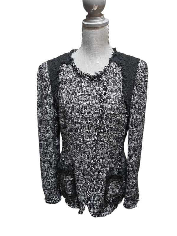 Rebecca Taylor Women's Size 12 Fringe Long Sleeve Jacket