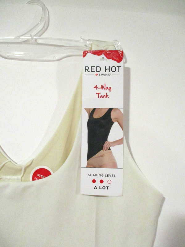Red Hot Spanx 4-Way Tank Shapewear Size XL NEW Pure White/Ercu