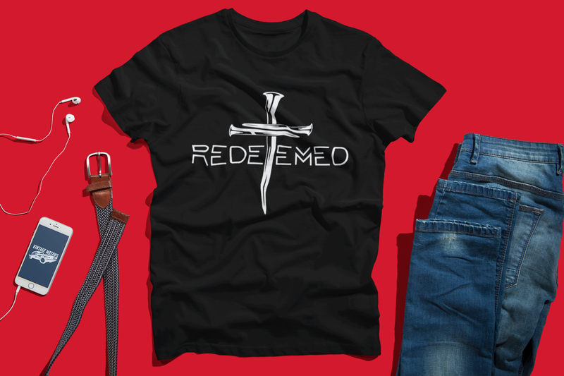 Redeemed Christian T Shirt Jesus Shirt Bible God Church Mens Womens S-2XL