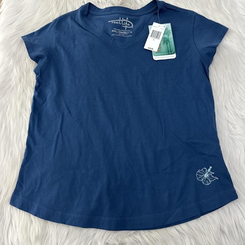 Reel Life womens short sleeve tee XL NWT Raised on the Water