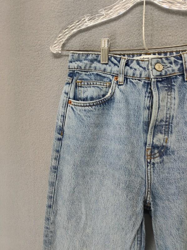 Reformation Womens Jeans 27 Light Blue High Rise Button Fly Straight Leg Casual