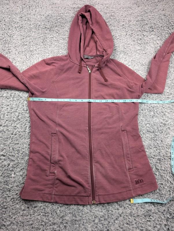 REI Co Op Jacket Women Medium Pink Athleisure Full Zip Hooded Gorpcore Outdoor