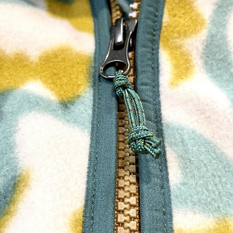 REI Trailmade Fleece Jacket Ecru Riverside Women’s Small NWT Green & Yellow NEW