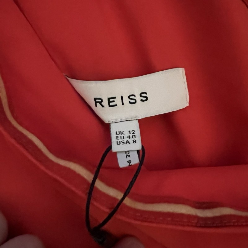 REISS ELIZA Red Off-Shoulder Jumpsuit UK 12 BNWT RRP £225 Elegant Occasionwear