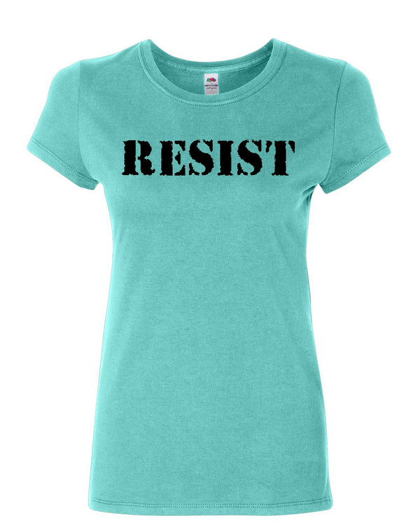 Resist Women's T-Shirt Political Anti-Trump Protest Rebel Impeach Fight Shirt