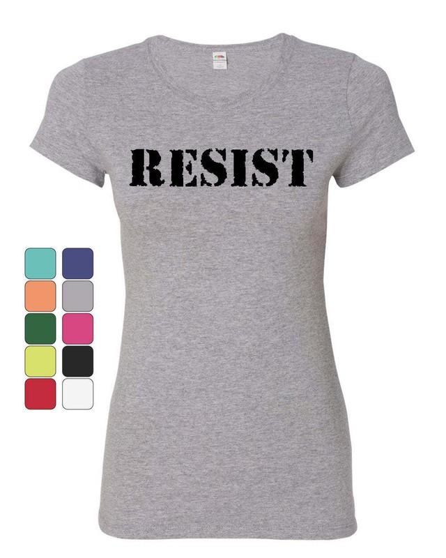 Resist Women's T-Shirt Political Anti-Trump Protest Rebel Impeach Fight Shirt