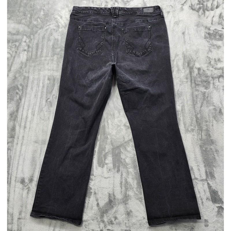 Revery Jeans Womens 18 Black Mid Rise Straight Leg Stretch Denim Casual Classic