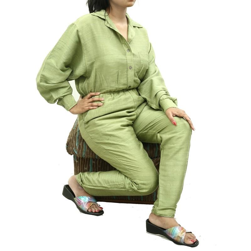 Rhode Resort Tara Jumpsuit Dress Silk Collared Neck Long Sleeves XS NWD 233435