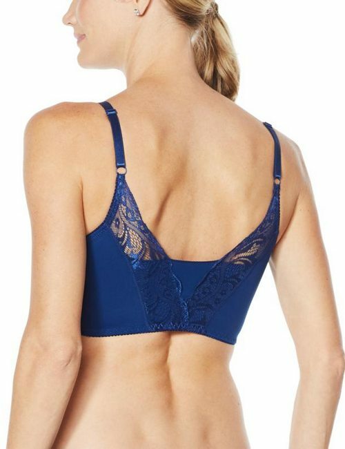 Rhonda Shear Dark Purple Pin Up Bra With Lace Back Detail New