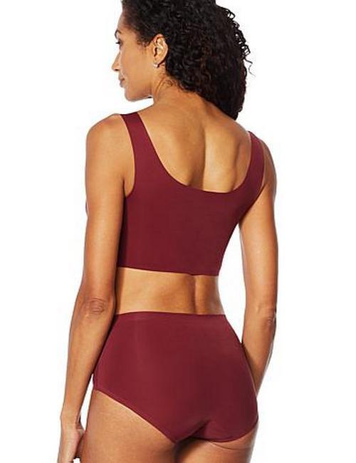 Rhonda Shear Mauve Invisible Body Bra Full Coverage Removable Pads NEW