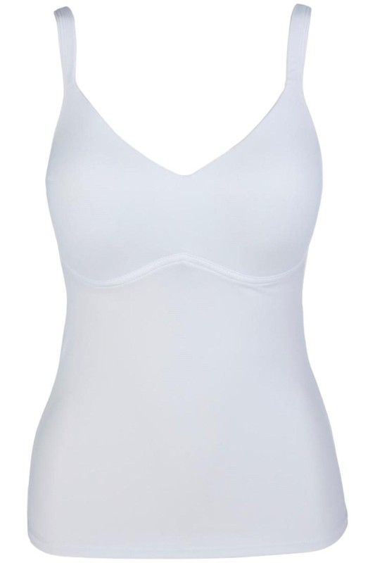 Rhonda Shear Molded Cup Cami Tank Top White