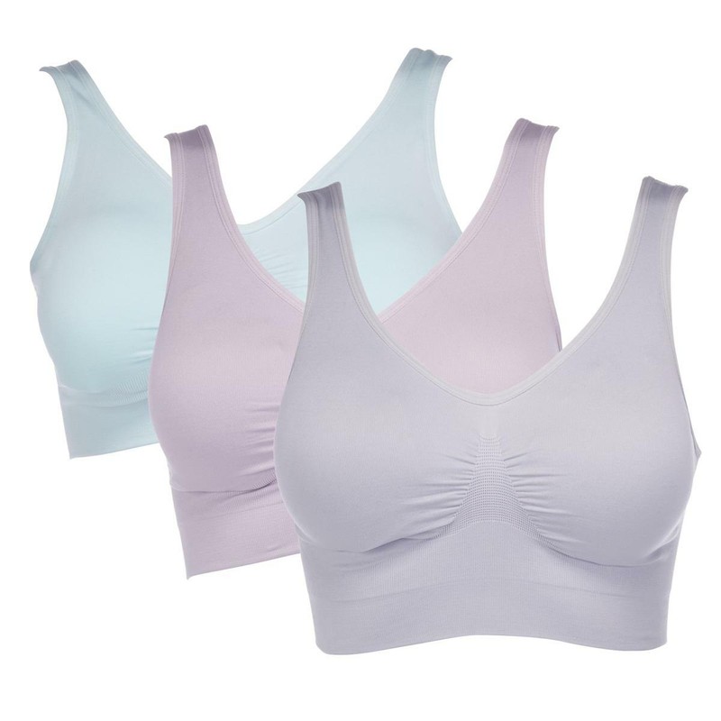 Rhonda Shear Sweetheart Ahh Bra 3-pack in Lights 630-931 Size Medium