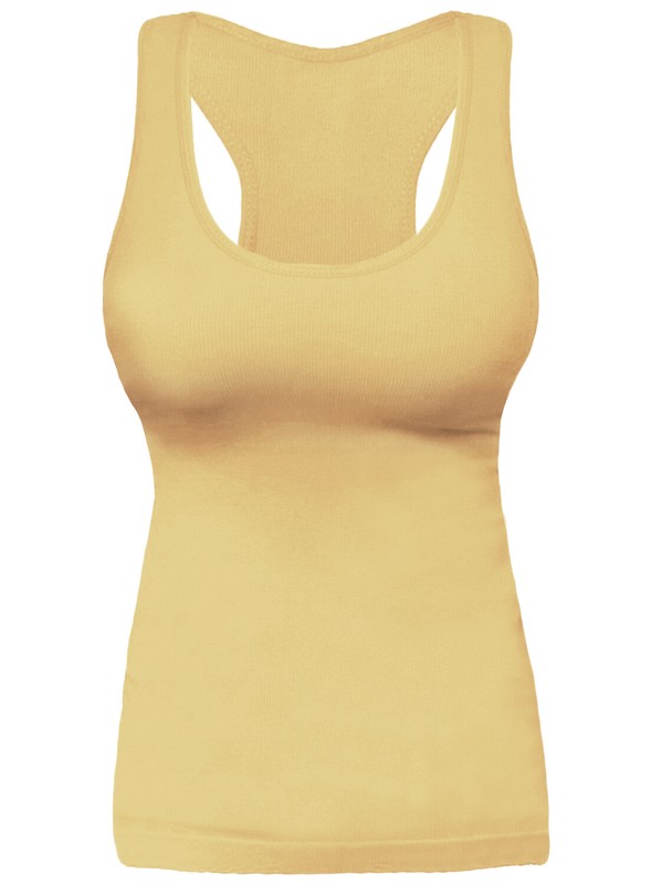 Ribbed Racerback Tank Top Camisole One Size