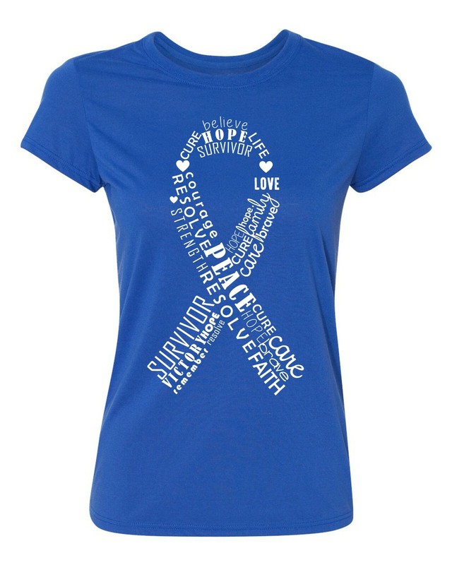 Ribbon Word Clouds White - Breast Cancer Awareness Support Women's T-Shirt