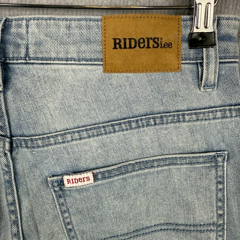 Riders By Lee Jeans Womens 11 Light Blue Hi Moms Distressed Stretch