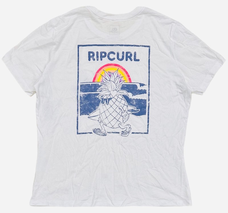 Rip Curl Women's T-Shirt Hawaii Pineapple Cruzin Distressed Graphic Tee Top