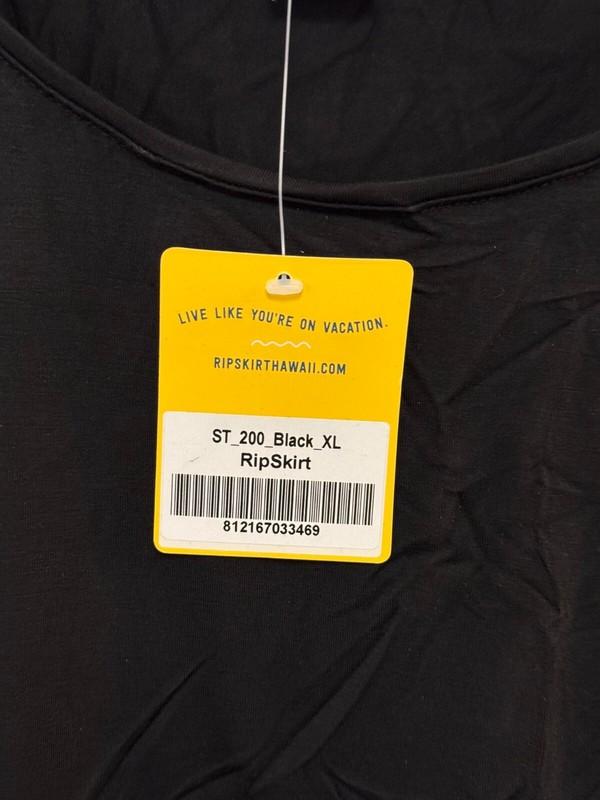 Rip Skirt Hawaii Black Tank Top Women's XL Modal Stretch Basic Minimalist