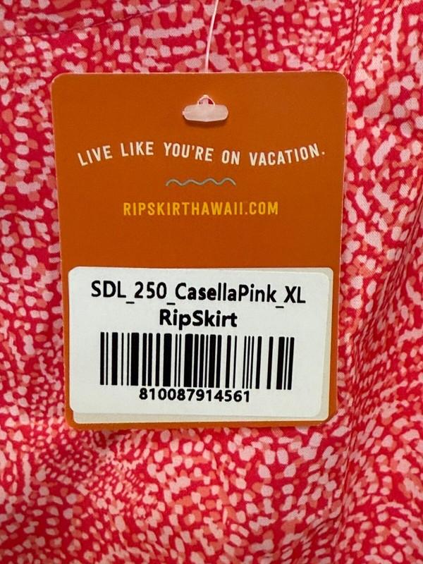 Rip Skirt Long Dress W Pockets Women’s Size XL Pink Casual Beachy Hawaii NWT