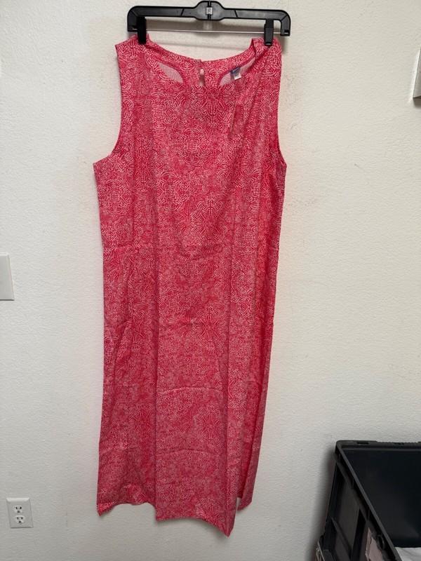 Rip Skirt long Dress w pockets Women’s Size XL Pink Casual Beachy Hawaii NWT