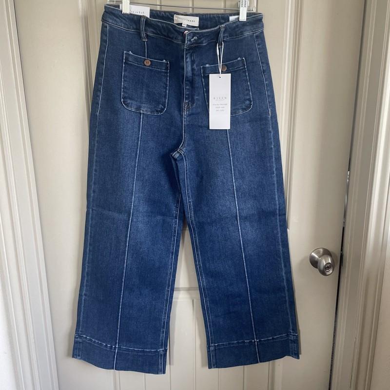 Risen 13/31 Dark Jeans With Front Pockets And Seams