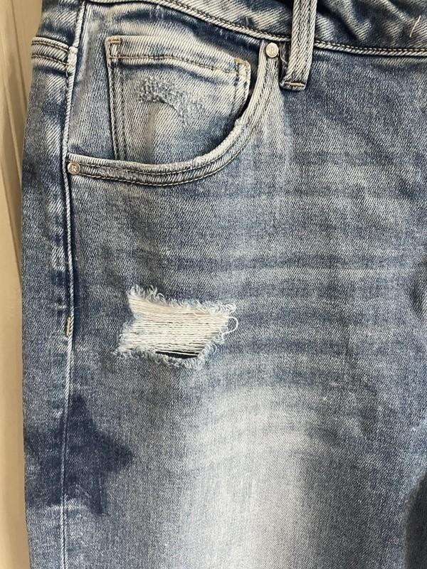 Risen 13/31 High Rise Medium Wash Star Shade Boyfriend Jeans