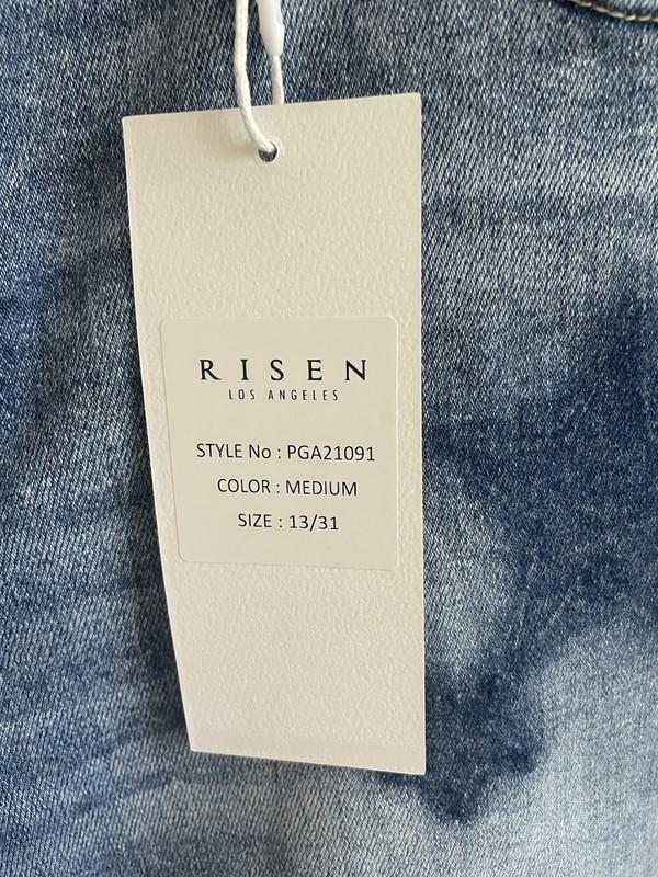 Risen 13/31 High Rise Medium Wash Star Shade Boyfriend Jeans