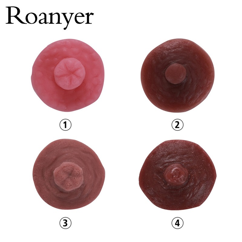 Roanyer 2PCS Silicone Fake Areola Nipple Cover Sticker Realistic nipple pads