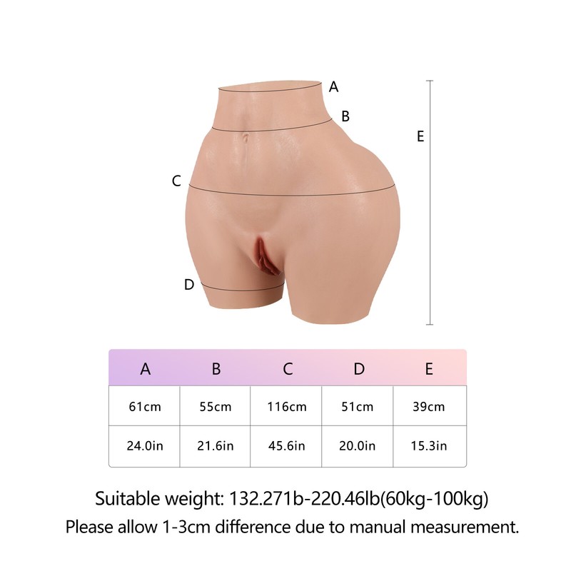 Roanyer Silicone Shakeable Enhancing Hip Pant Underwear Fake Ass Crossdresser
