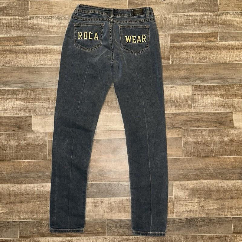 Rocawear Jeans Women’s Size 9 Blue Embroidered Logo Vintage Hip Hop