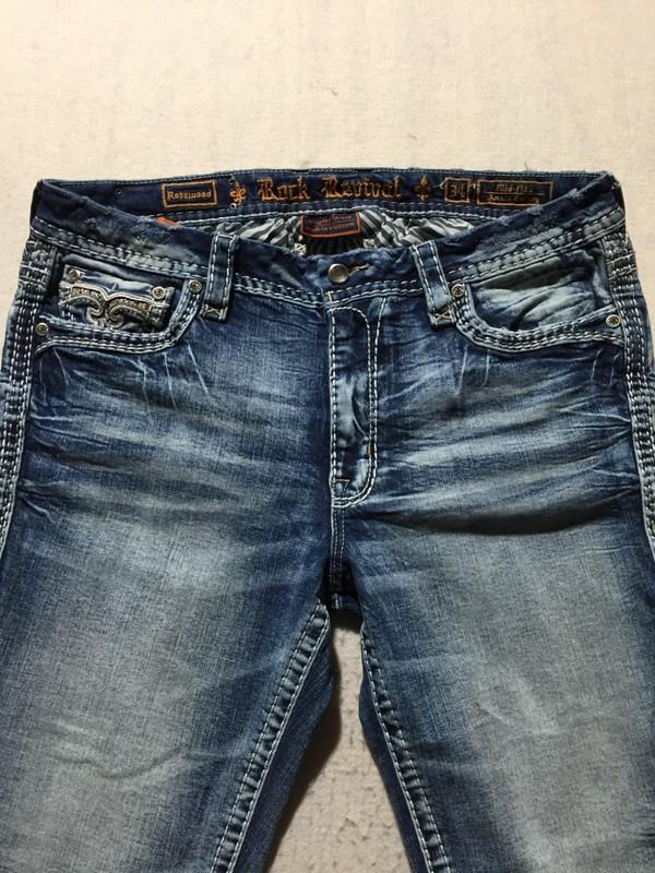 Rock Revival Rosewood Jeans Womens 34 Mid-Rise Ankle Skinny Flap Pockets Blue