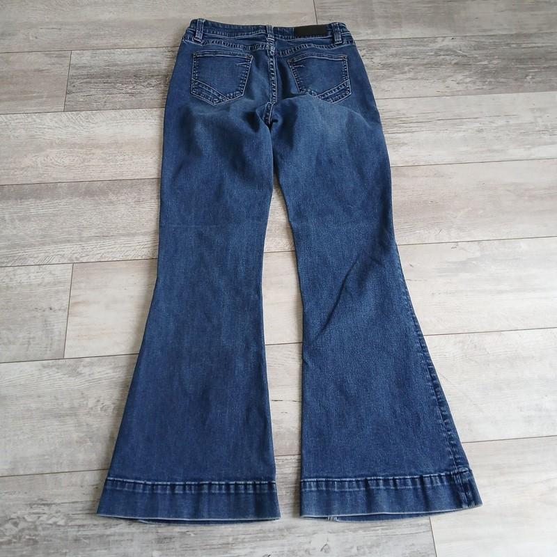 Rock & Roll Denim High Rise Trouser Flare Leg Jeans Womens Size 28/32 Button Fly