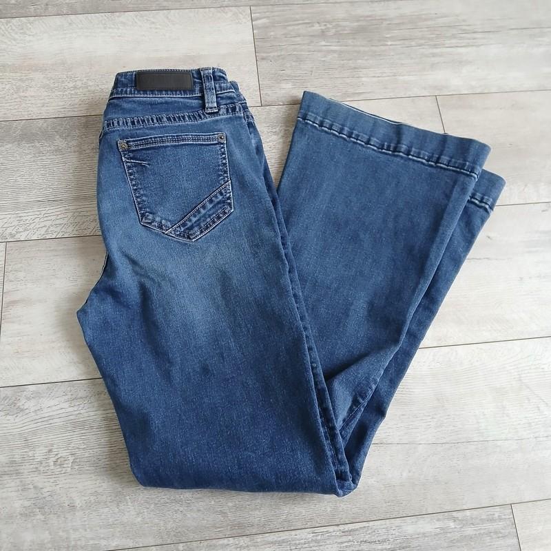 Rock & Roll Denim High Rise Trouser Flare Leg Jeans Womens Size 28/32 Button Fly