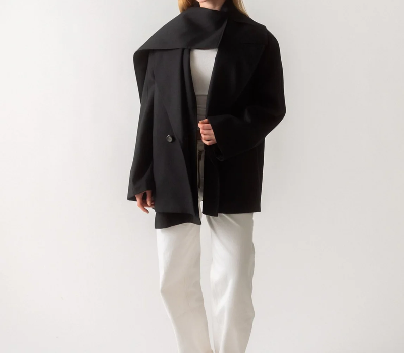 Rohe Virgin Wool Tailoring Scarf (removable) Jacket/Blazer Two Ways To Wear