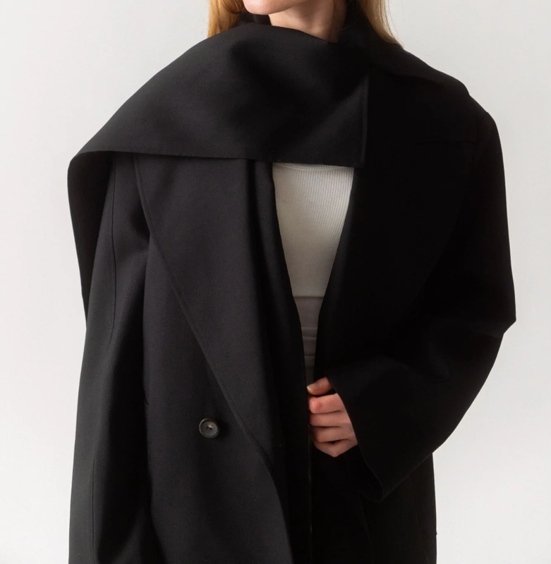 Rohe Virgin Wool Tailoring Scarf (removable) Jacket/Blazer Two ways to wear