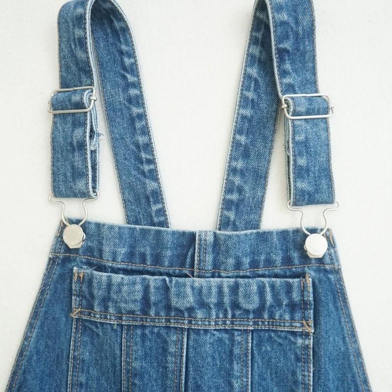 ROLLAS Mirage Denim Shortalls Womens Size 25 Blue Jean Romper Raw Hem Overall