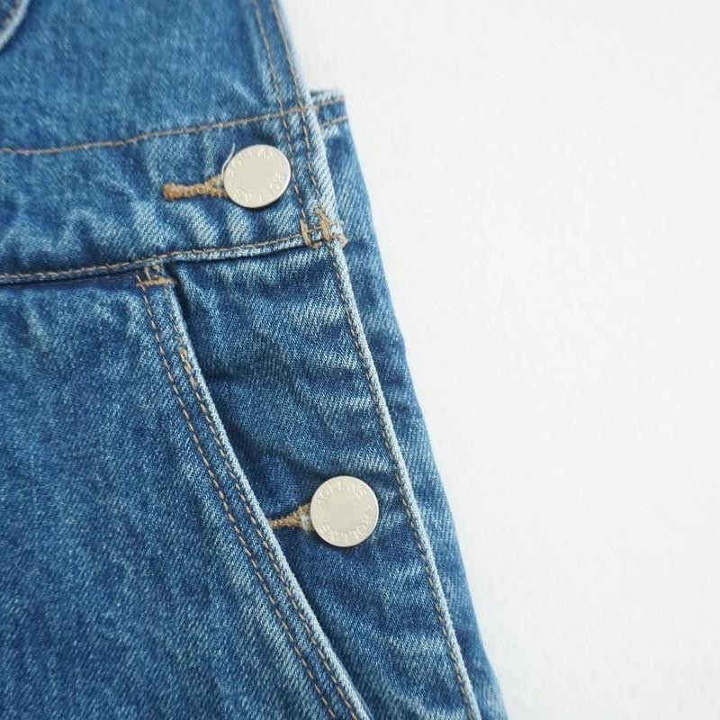 ROLLAS Mirage Denim Shortalls Womens Size 25 Blue Jean Romper Raw Hem Overall