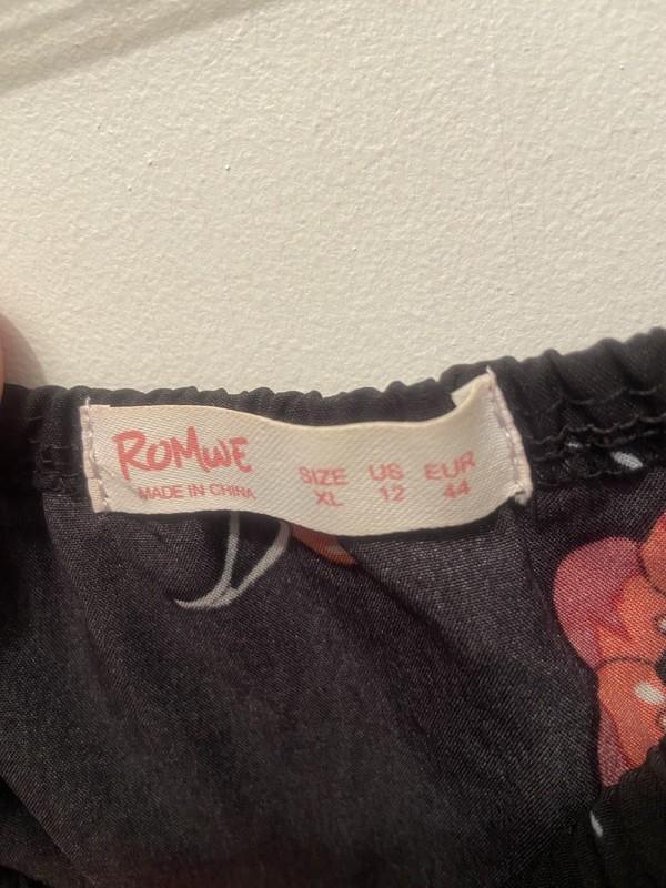 Romwe Cherry Romper XL RUNS SMALL