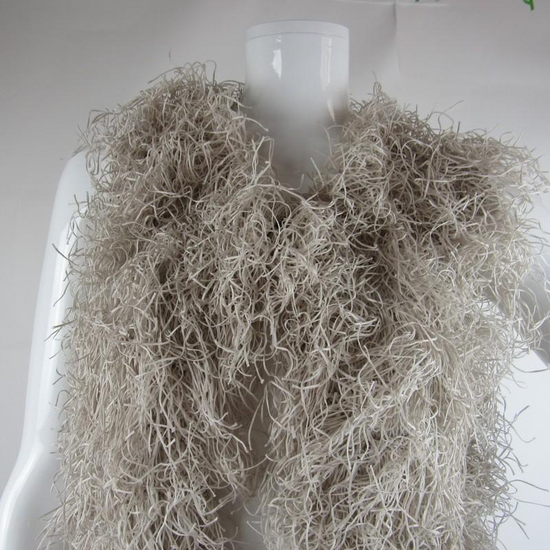 Rondina New York Designer Vest Cotton Fringed Straw Shaggy Women's Size XS