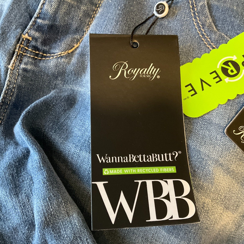Royalty Wanna Betta Butt Denim Jeans Wonmens Size 6 Blue Stretch Pockets