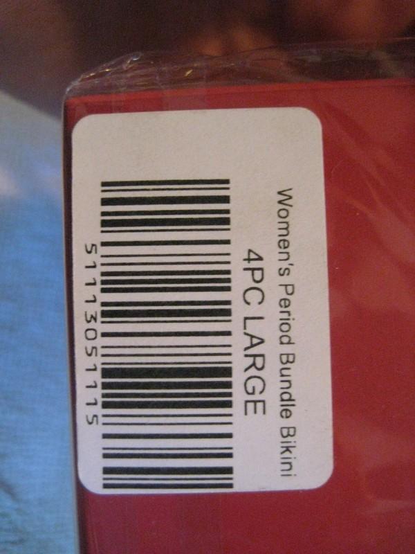 Ruby Bliss Period Underwear 4 PACK Bikini SIZE LARGE