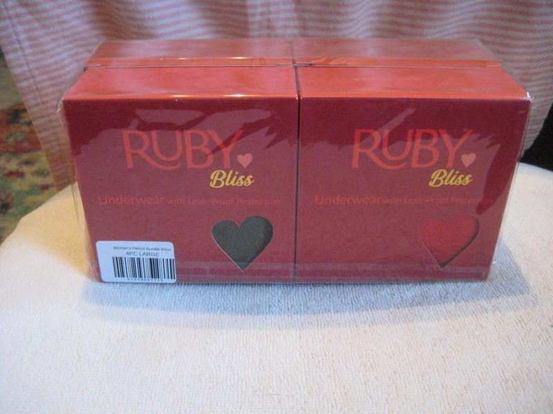 Ruby Bliss Period Underwear 4 PACK Bikini SIZE LARGE