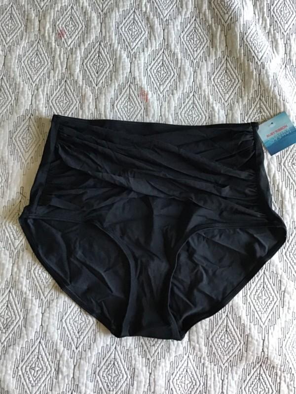 RUBY RIBBON HIGH WAISTED SWIM BOTTOM #1912 NEW